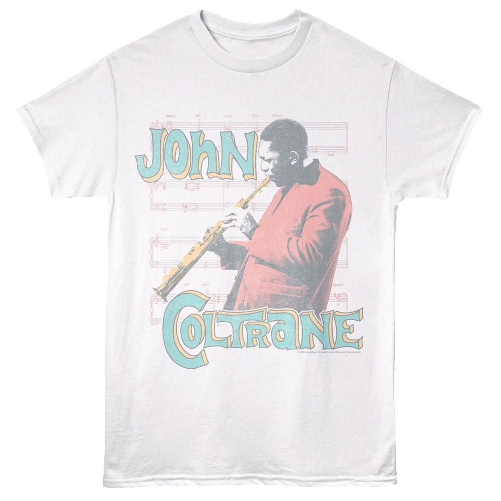 

JOHN COLTRANE Mens T-Shirt TRUMPET Jazz Blues Music New Official White Cotton Unisex T-Shirt L
