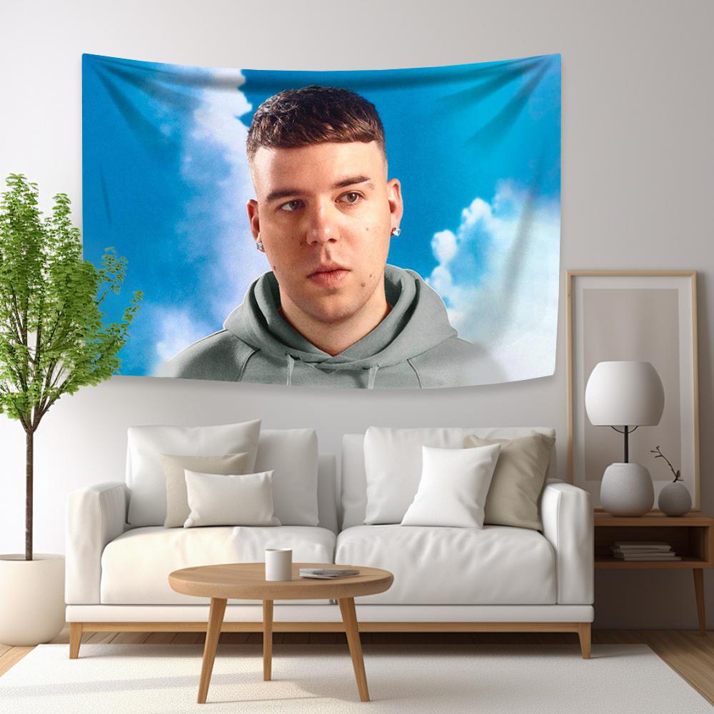 

Rapper QUEVEDO Tapestry Digital Prints Flag Fashion Home And Garden Decor Wall Hanging Living Room Bar Background Wall Banner 29x37in