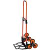 Stair Climbing Cart, 54 Kg Stair-Climbing Capacity, Portable Folding Trolley Cart with Telescoping Handle, 6 Wheels and 2 Bungee Cords, Stair Climber