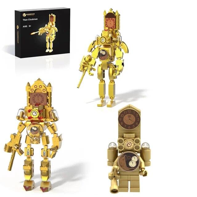 

395 шт. Skibidi, туалет, часы, строительные блоки, аниме, игрушки Титан, фигурки, сборка, развивающие кирпичи, подарки на день рождения для детей и взрослых