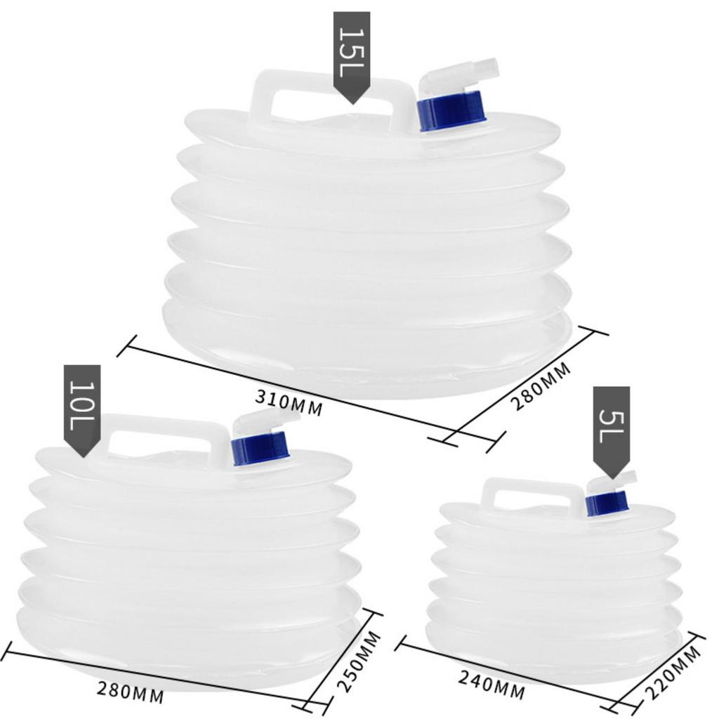 Collapsible Water Container 5L  10L  15L Water Carrier Camping Water Containers with Tap for Camping Hiking Climbing Fishing Travel Picnic