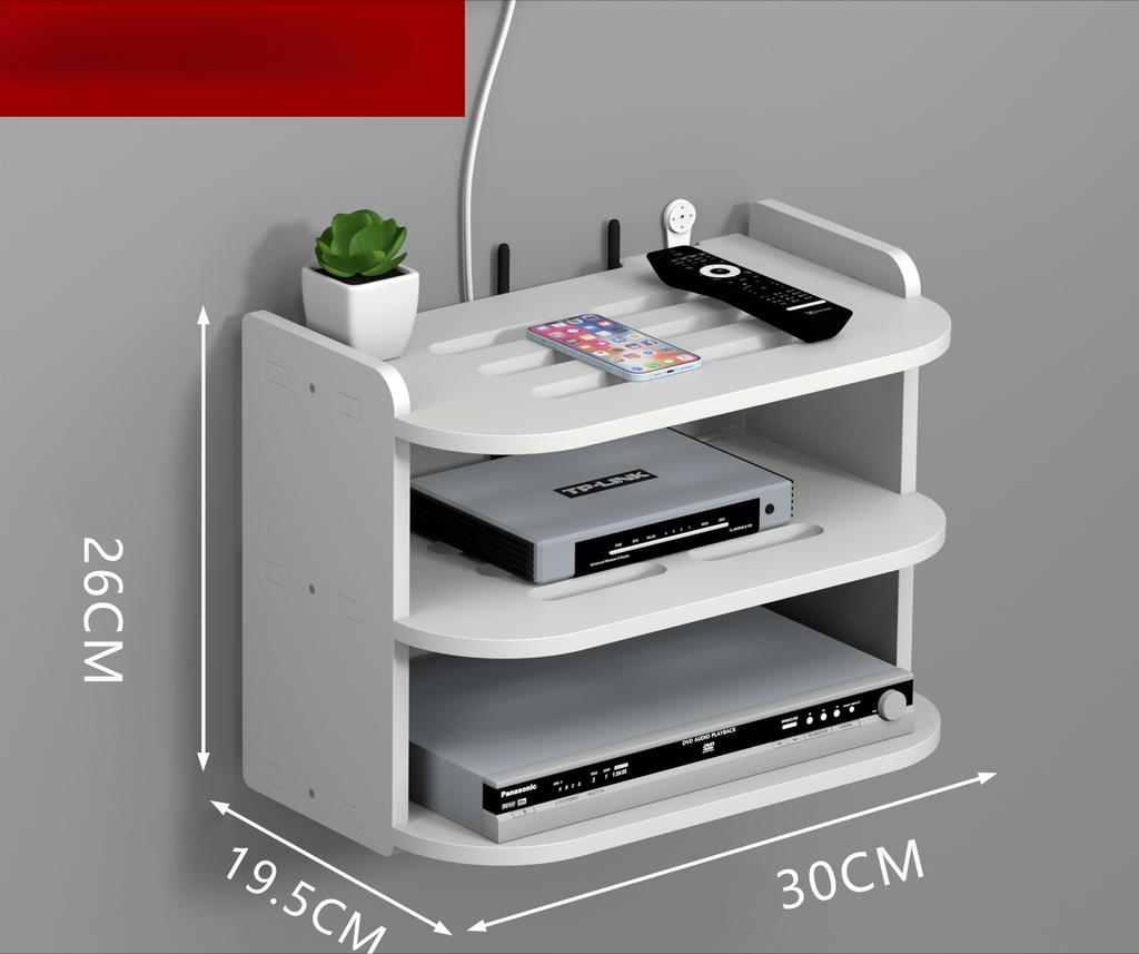 Router Organizer Environmentally Friendly Woodplastic Panels Handmade Mortise and Tenon Craftsmanship, Cable Management Box