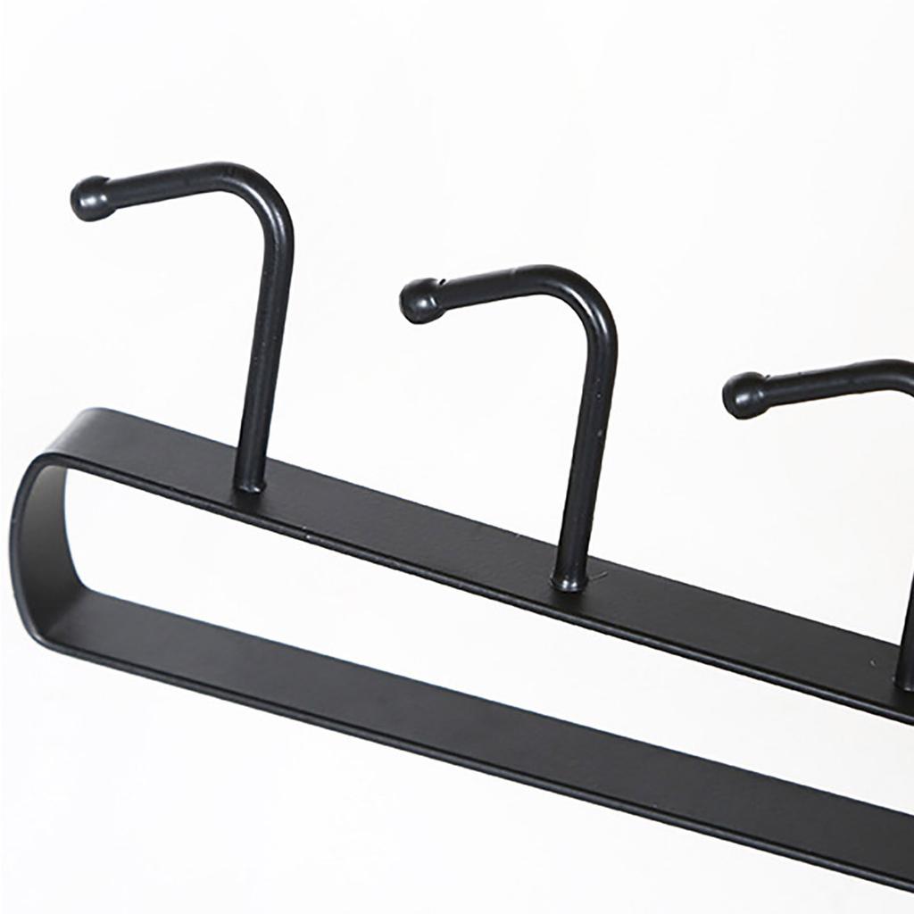 Practical Mug Holder Shelf with 6 Hook for Kitchen Supplies Cabinet Sundries and Wall Mounted Hanging Organizers