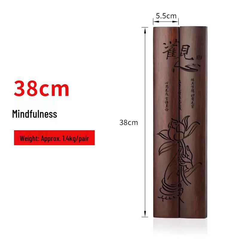 Ebony Redwood Carved Paperweight Set for Calligraphy Books