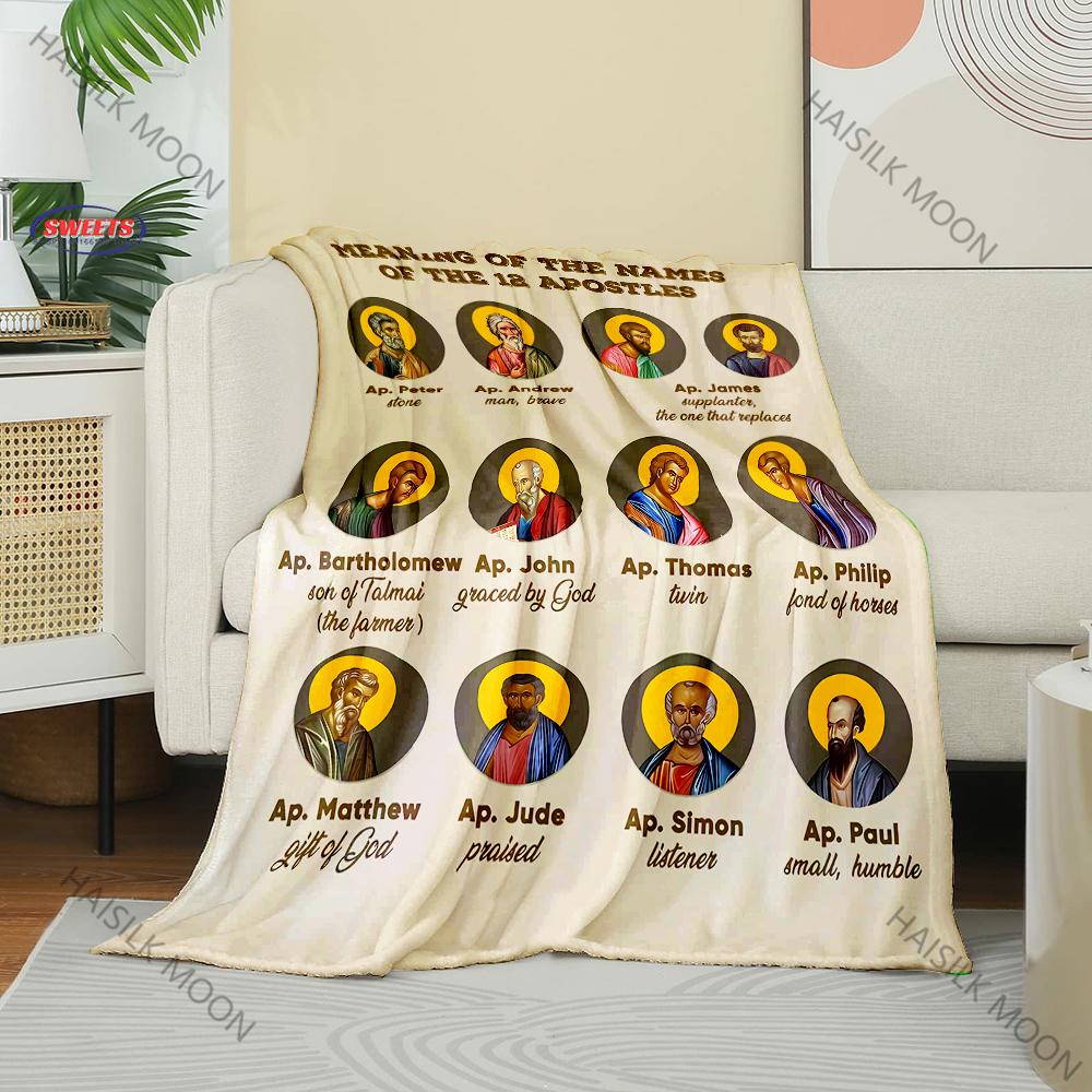 Multi-Size Jesus and The Twelve Apostles Throw Blanket - Warm Gifts for Women, Men, Girls, Super Soft Fluffy Next Day Shipping