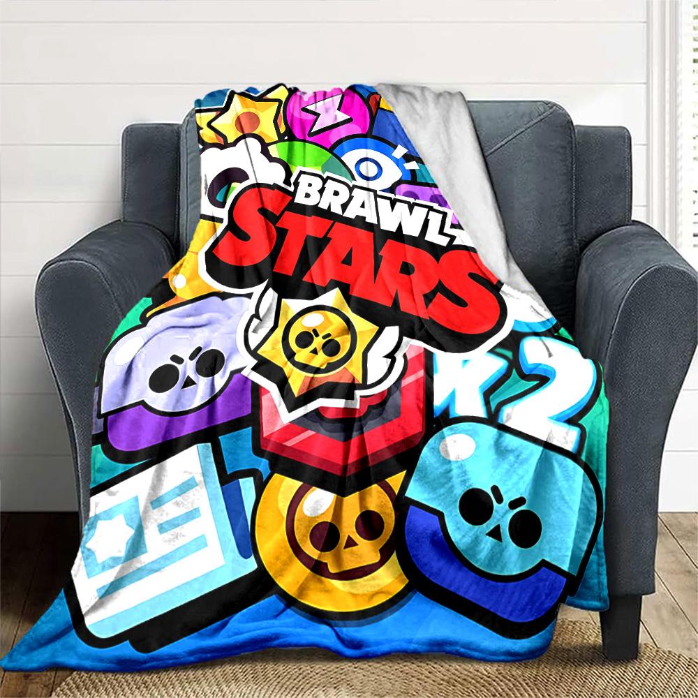 Brawl Stars Blanket Durable Comfort Great for Couch Sofa Bedding for All Occasions Modern Style Ideal Gift for Friends Family Couples Picnic