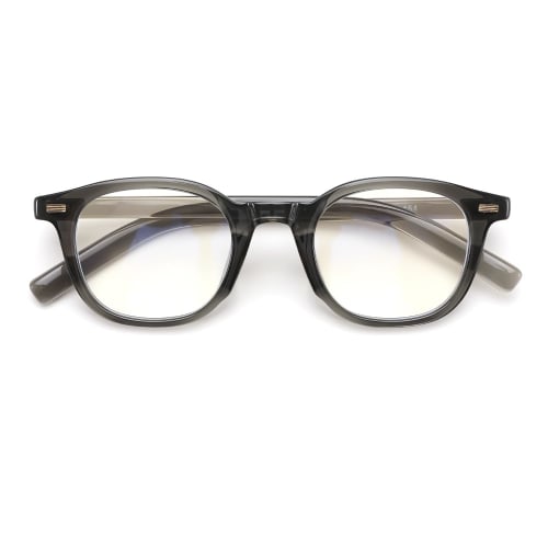 

FEISEDY Blue Light Blocking Glasses, Fashionable Computer Glasses, Thick Cell Frame, No Prescription, Clear Lenses, Slimming Effect, Wellington Style,