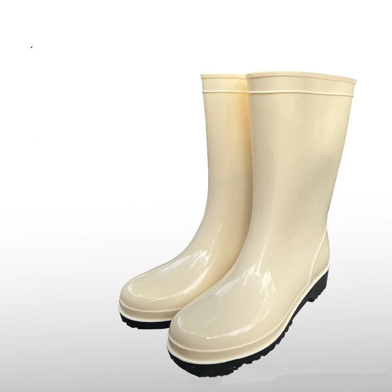 Women s Tall Waterproof Rain Boots Non-Slip PVC Rain Shoes For Outdoor Garden 36-37 белый