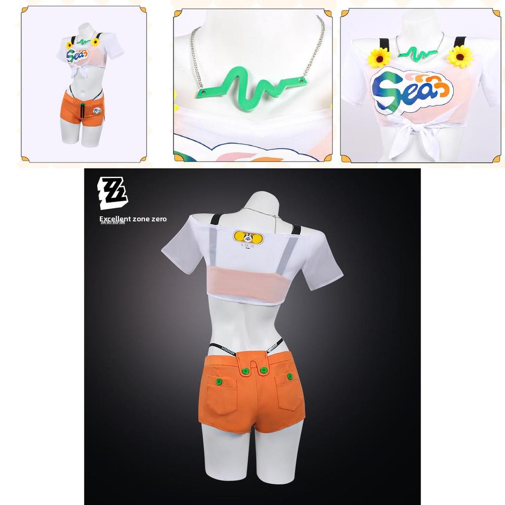 Zenless Zone Zero Belle Summer Cosplay Costume With Accessories For Anime Conventions