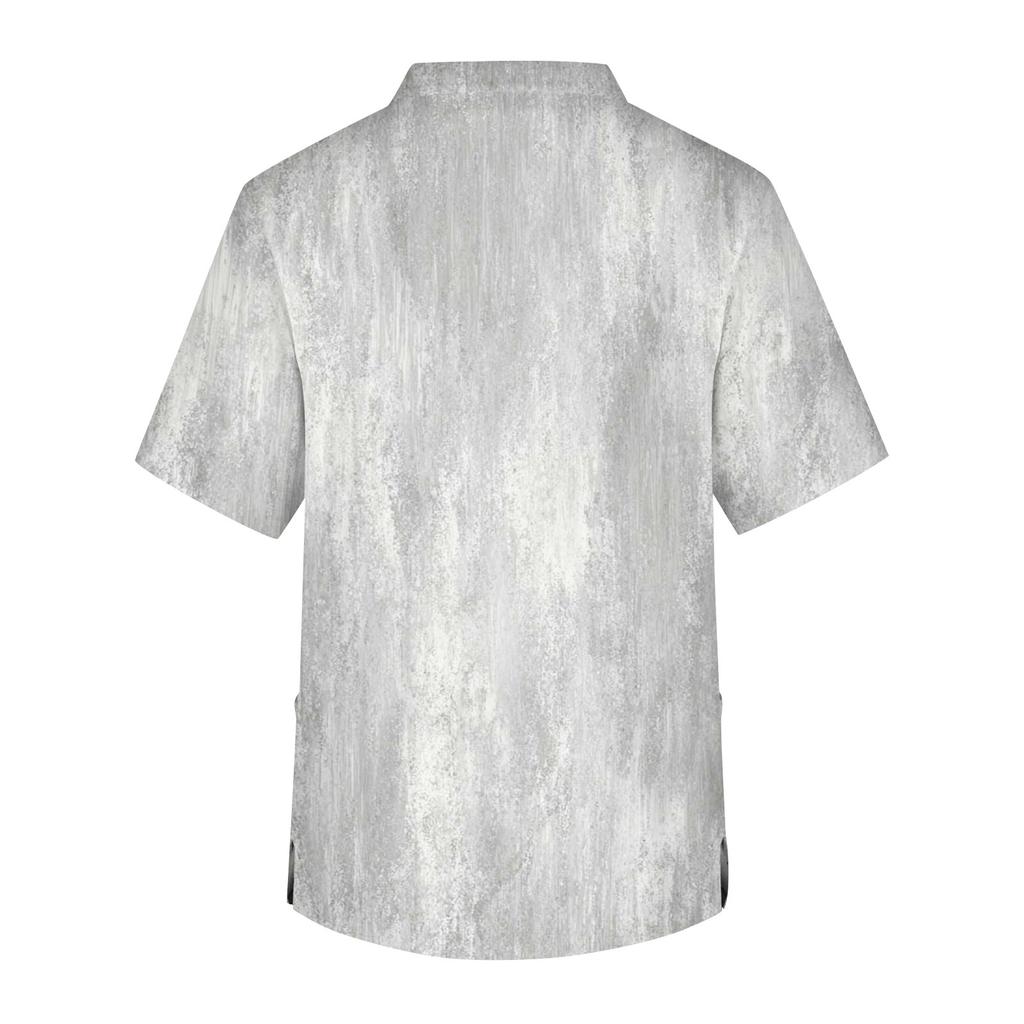 Pánská pracovní halenka s krátkým rukávem a výstřihem do V na hrudi