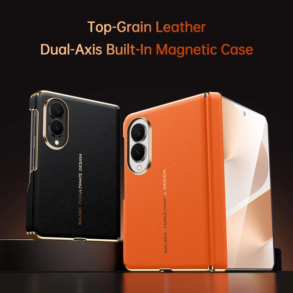 Luxury Matte Leather Case for Samsung Galaxy Z Fold 8 Wide - Ultra-Thin Magnetic Wireless Charging Shockproof Skin-Friendly Cove