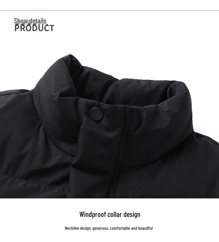 Men's Winter Thickened Down Cotton Jacket - Warm, Versatile Outerwear for Mid-aged and Youth. Trendy and Comfortable Cotton Top for Winter.