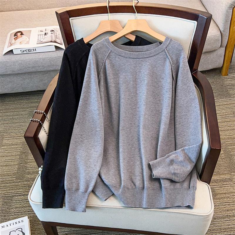 

Plus Size Women s Knit Sweater, Round Neck, Bust 150/160 cm, 200/350 lbs 4XL сірий колір