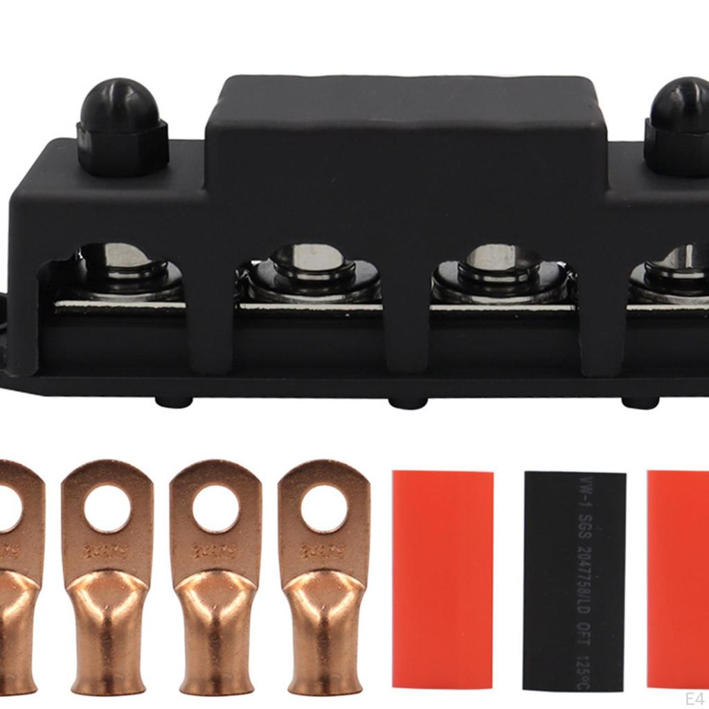 Power Distribution Block with Protective Cover for Vehicles And Boats