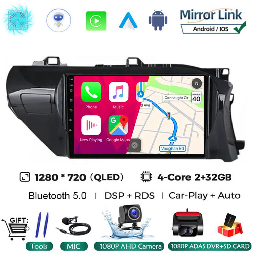 Android 14 Auto Carplay Für Toyota HILUX REVO VIGO IMV 2016 2017 2018 2019 2020 Autoradio Multimedia GPS Player Stereo KEIN DVD
