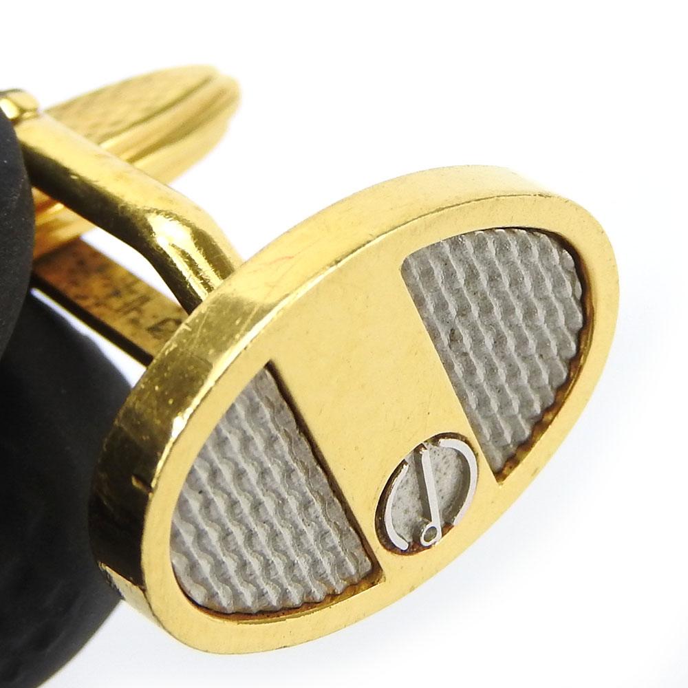 Used Dunhill Cuffs Metal Gold Gold Plating