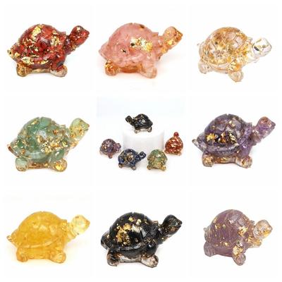 50 mm Schildkrötenstatue aus Kunstharz, Heilkristalle, Trommelsteine, Skulptur, Reiki-Taschentiere, Schildkrötenfigur, Edelsteine, Kunsthandwerk, Heimdekoration