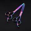 6.0-Inch Cherry Blossom Style Hairdressing Scissors Set - Straight, Bangs, and Serrated Scissors for Barbers