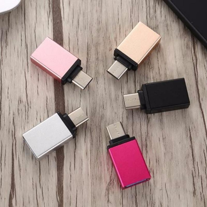 Usb 3.1 To Usb 3.0 Adapter Glossy Mobile Phone Adapter Usb C Male To Usb Female Converter Portable Type-C Converter For