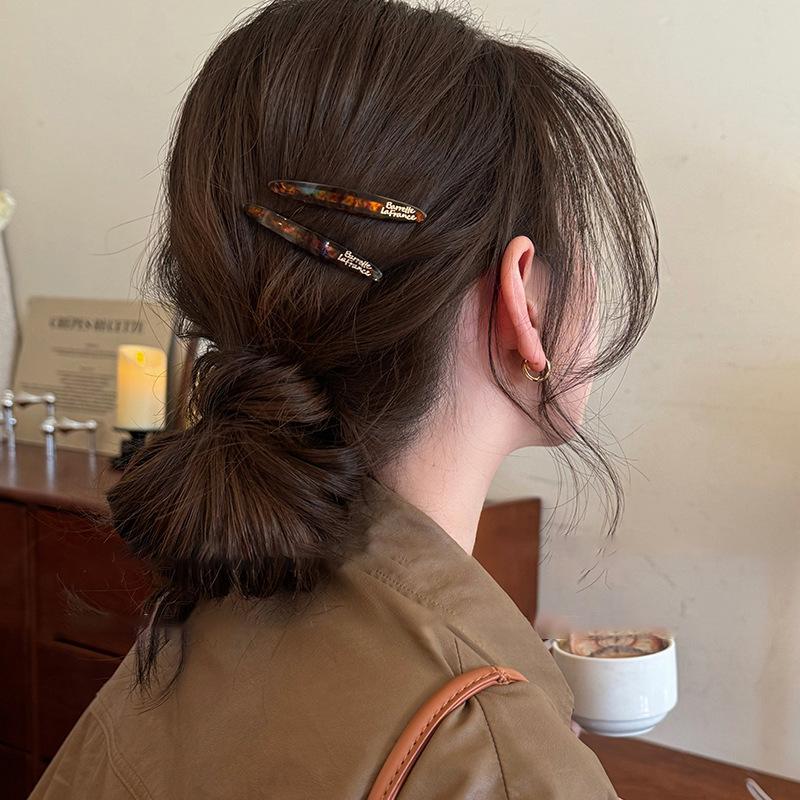 Acrylic Irregular Smudge Hairpin Spring and Summer Simple and Versatile One-word Clip Fashion Casual Hair Accessories Headgear