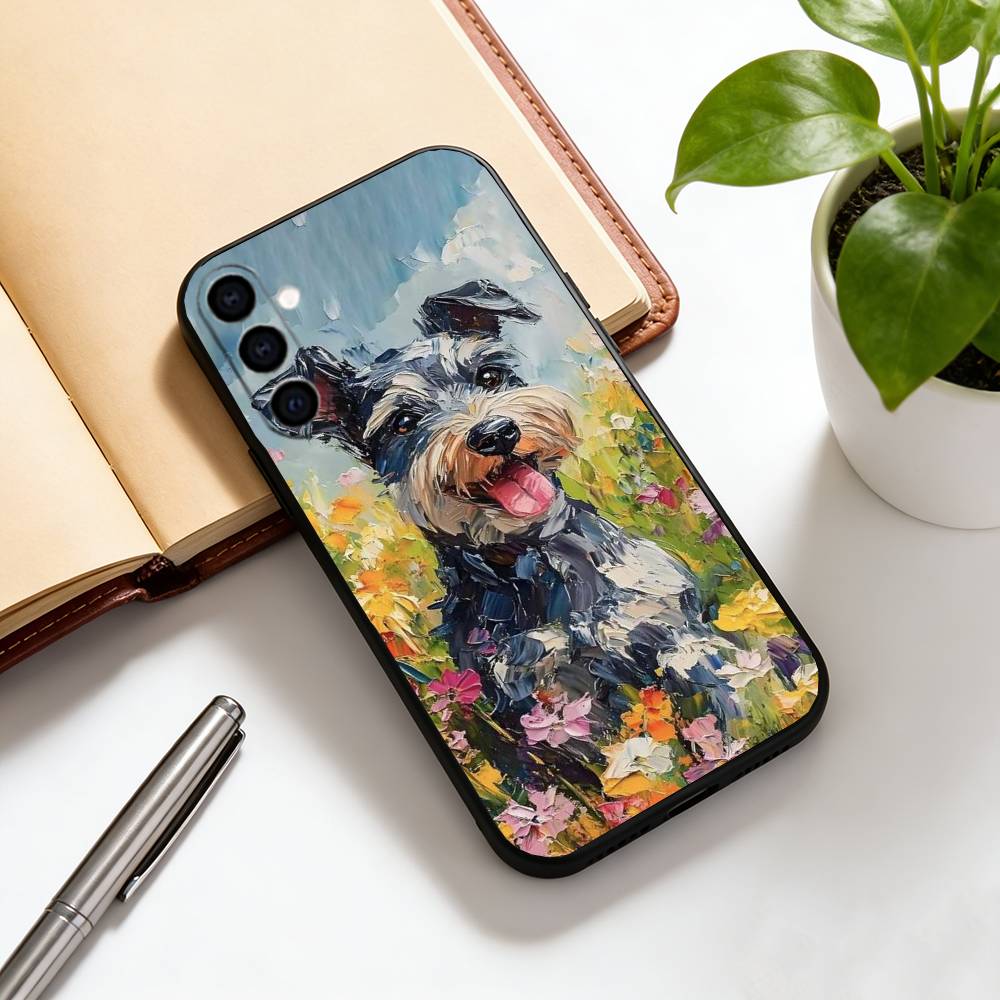 

Oil painting of a dog Phone Case For Samsung Galaxy A73,A72,A71,A70,A53,A52,A51,Soft Silicone Black Cover Samsung a32 5g
