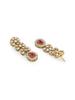 Pink Stones Antique Plated Traditional Kundan Necklace Earring & Maangtikka Set For Women