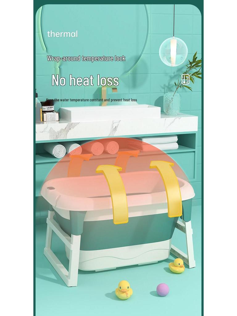 Foldable Children's Bath Bucket: Large & Small Sizes for Baby and Child Swimming and Bathing