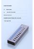 10-Port USB 3.0 Hub with Switch, Charging Type-C Port, One-to-Ten Splitter