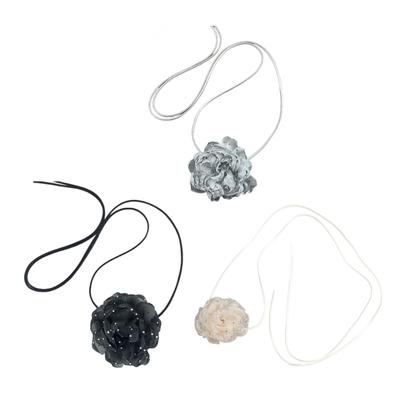 Štýlový Náhrdelník s Ružovými Kvetmi Simulovaná Kvetinová Reťaz na Krk Dámska Dievčenská Reťaz na Kľúčnu kosť Pútavý Choker Doplnok