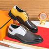 Fashion Classic Men Business Derby Leather Shoes PU Thick-soled Anti-slip Comfortable  Fashionable Brand Shoes Social Shoes Sizes 38-46