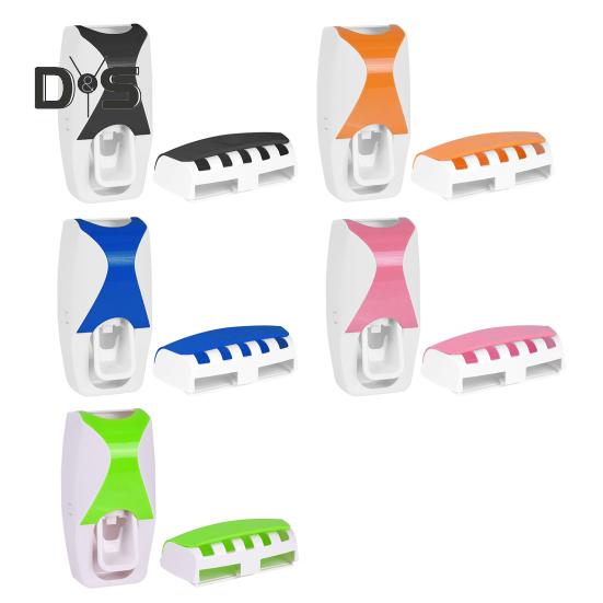 Automatyczny Dozownik Pasty do Zębów Zestaw Uchwytów na Szczoteczki do Zębów Prosta Instalacja Montowany na Ścianie Łazienkowy Stojak na Szczoteczki do Zębów