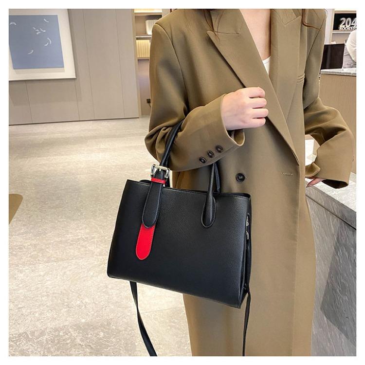 Neue Damenhandtasche mit großem Fassungsvermögen, Schulter-Crossbody-Temperament, Mehrfachfächer, Muttertasche, kontrastfarbene Tasche für Frauen mittleren Alters