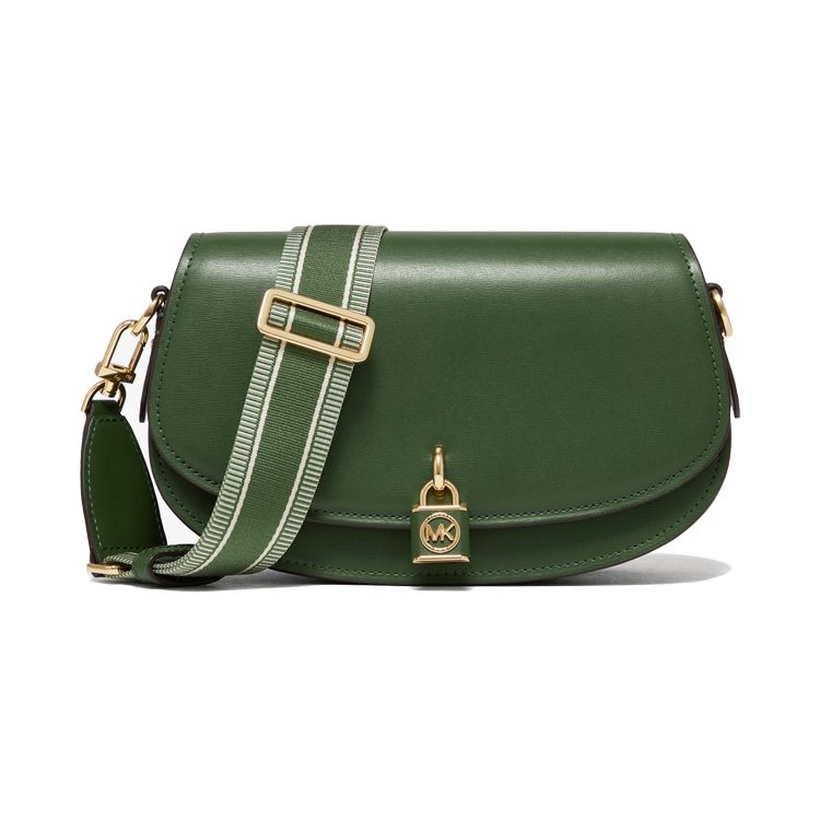 

Michael Kors Mk Mila Classic Leather Messenger Saddle Bag Medium Women Bags Dark-Green 30S3GIMM8L-386 Medium