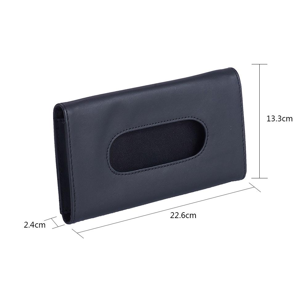 Universal Car Sun Visor Tissue Box PU Hanging Type Tissue Cover Auto Clip Holder Paper Napkin Holder Accessories