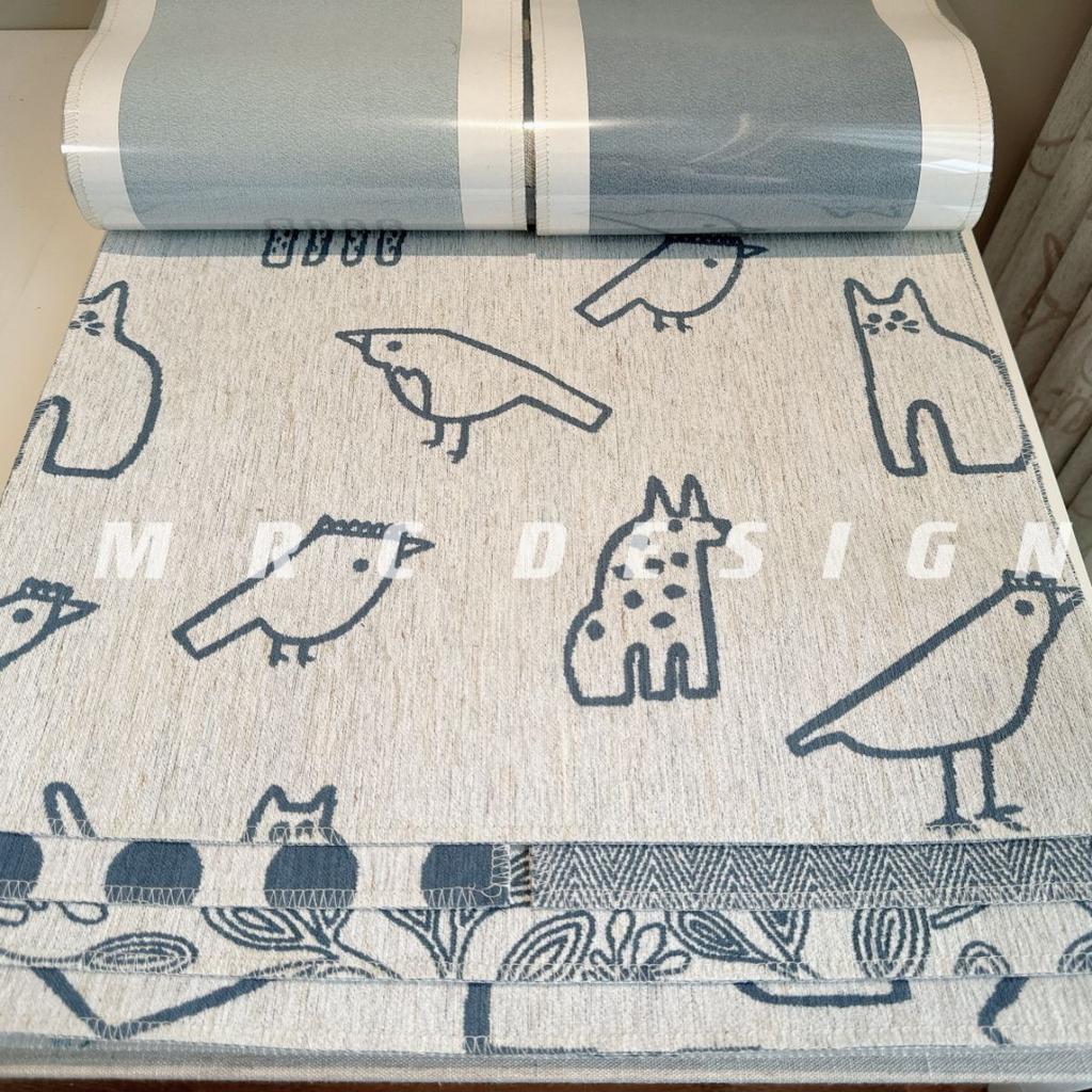 Cotton and Linen Cartoon Curtains Animal World Super Soft Chenille Children's Room Curtains Bedroom Girls Boy Room Curtains