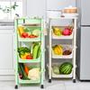 Movable Kitchen Storage Rack for Vegetables, Fruits, Spices, and Jars