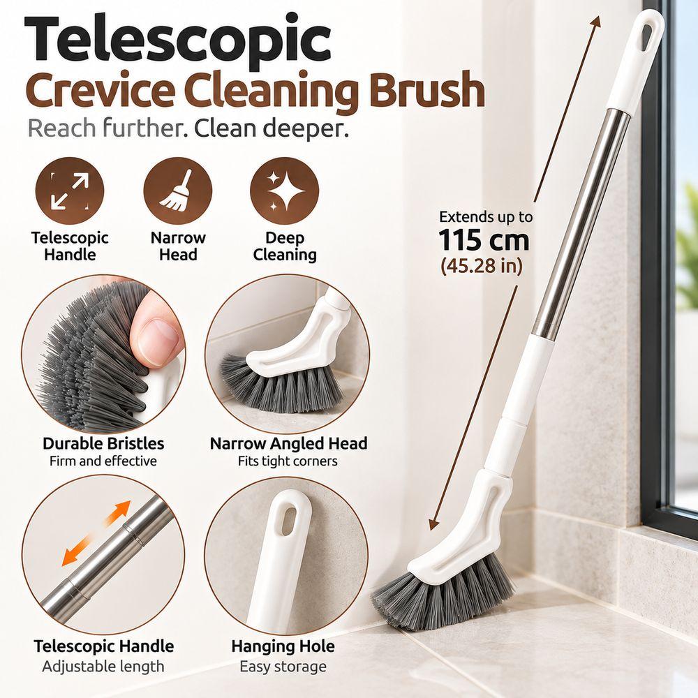 Narrow Head Crevice Cleaning Brush Long Handle Gap Cleaning Brush  for Home Kitchen Toilet Shower