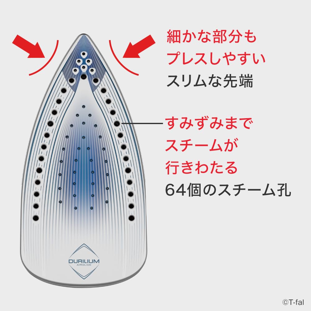 T-fal Corded Steam Iron, Powerful Steam, Up to 75g/min, AirGlide Ironing Surface, "SteamGlide," Green, FV2889J0