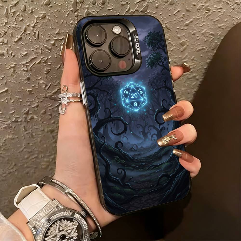 

D-dungeons and D-Dragons Phone Case For iPhone 17,16,15,14,13,12,11 Plus,Pro Max,XS,Colorful Silver Black Cover iPhone12