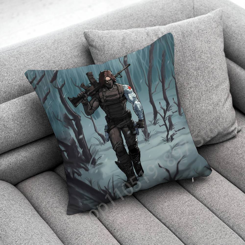 B-Bucky B-Barnes Soldier Throw Pillow Case For 55cm 40cm 45cm 50cm 30cm Square Office Pillowship Cover