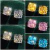 Cushion Cut CZ Stud Earrings