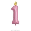 42-Inch Large Pink Crown Aluminum Film Digital Balloon Children'S 1St Birthday Party Decoration Photo Props