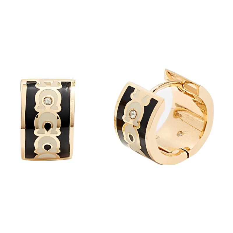 COACH Versatile fashion trend earrings for women gold золотой