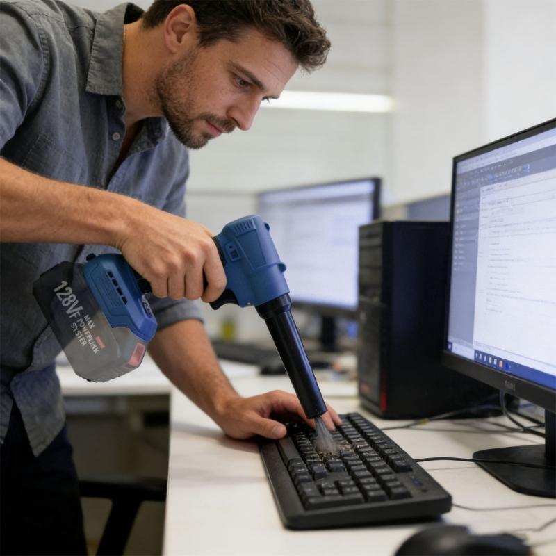 Portable Electric Leaves Blower Small Size Rechargeable Cordless Leaves Blower Low Noise Light Weight Blowing Tool