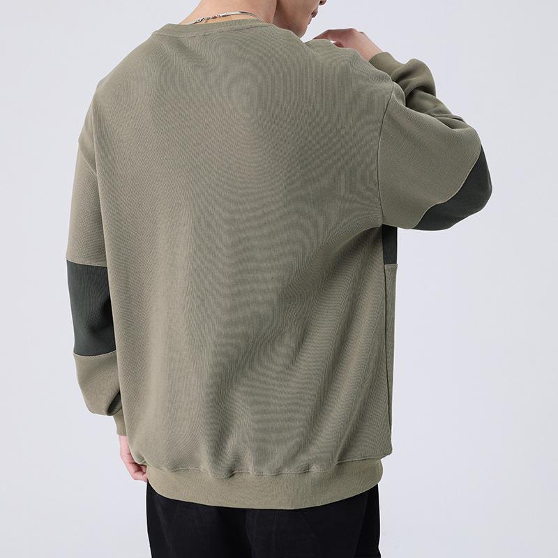 Осенне-зимний американский ретро-сращивающий свитер с длинными рукавами — фото 5