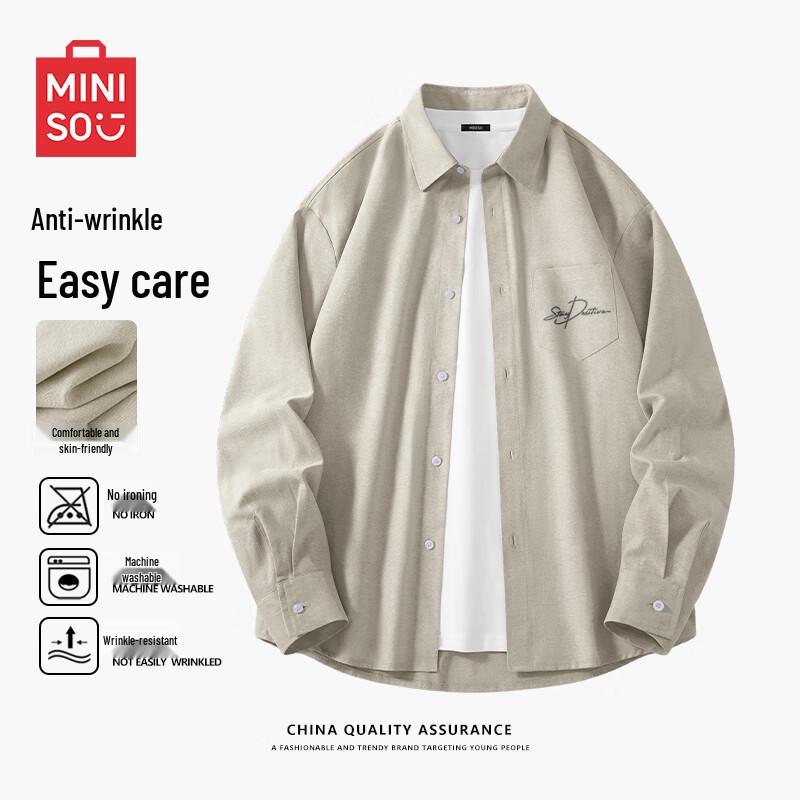 MINISO Men s Casual Long-Sleeve Shirt 2XL