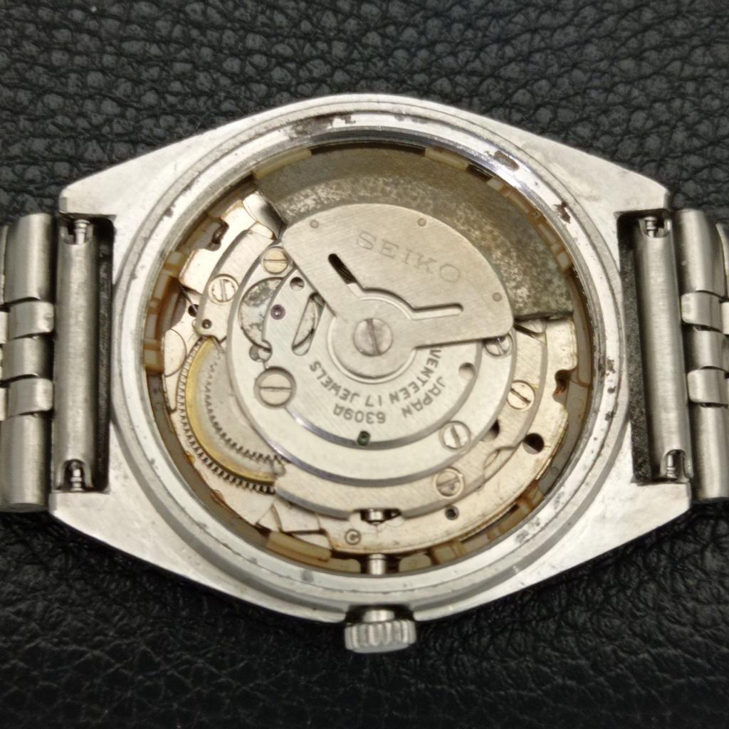 GENUINE VINTAGE SEIKO AUTOMATIC 6309A JAPAN MENS GREEN DIAL WATCH a701629-5 R206c-a701629