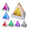 Colorful Pyramid LCD Alarm Clock Night Light Thermometer Digital Clock Changeable LED Clock