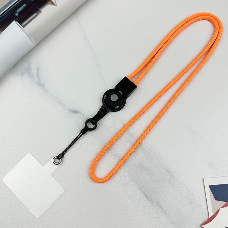 Durable Multi-functional Woven Mobile Phone Lanyard with Detachable Finger Ring and Badge Holder
