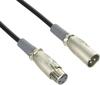 CANARE EC005 Black XLR Cable, ITT Cannon Specification, XLR3 (Female) - XLR3 (Male), 0.5m (50cm), Microphone Cable, Canare